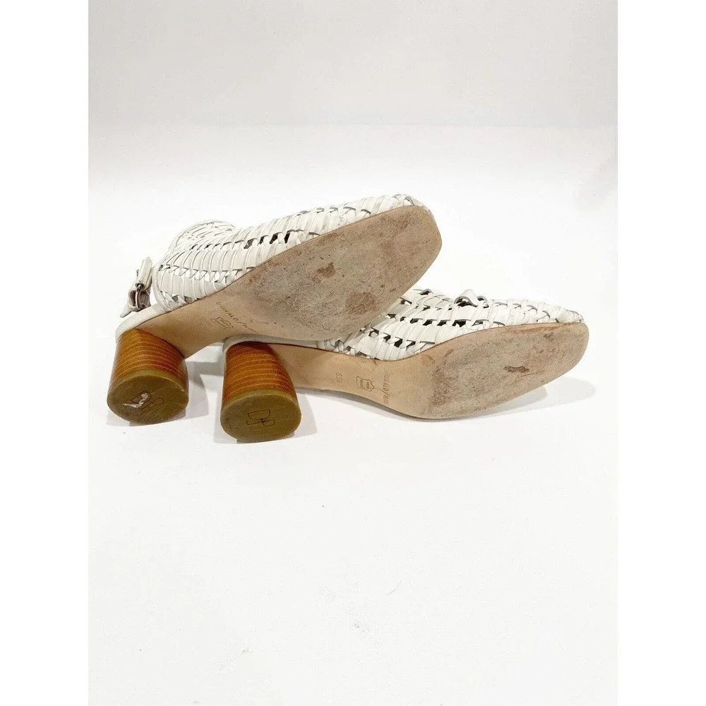 Donald Pliner 6.5 Cassie Sandal Woven Weave Leather Slingback Block Heel $298 - Picture 7 of 7